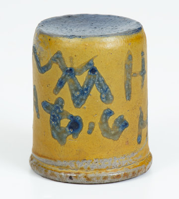 Unusual Miniature Stoneware Jar, American, circa 1850-1885, Midwestern or PA origin