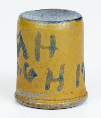 Unusual Miniature Stoneware Jar, American, circa 1850-1885, Midwestern or PA origin