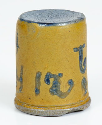 Unusual Miniature Stoneware Jar, American, circa 1850-1885, Midwestern or PA origin