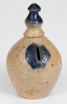 Unusual New York State Stoneware Bank Inscribed
