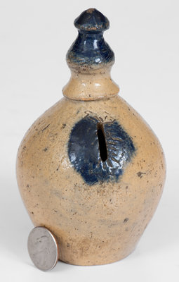 Unusual New York State Stoneware Bank Inscribed