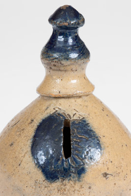 Unusual New York State Stoneware Bank Inscribed