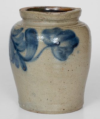 Attrib. Richard Remmey, Philadelphia, PA Small-Sized Stoneware Jar w/ Floral Decoration