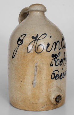 Very Rare J. Hindell / Hop Beer Stoneware Script Advertising Jug Cooler