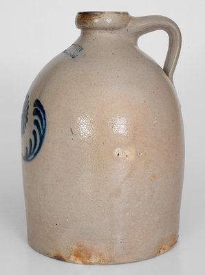 J. M. PRUDEN / ELIZ-TOWN, NJ Stoneware Jug w/ Floral Decoration