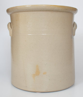 6 Gal. WHITES UTICA NY Stoneware Crock w/ Elaborate Floral Decoration