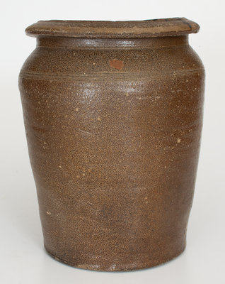 North Carolina Stoneware Jar Marked 