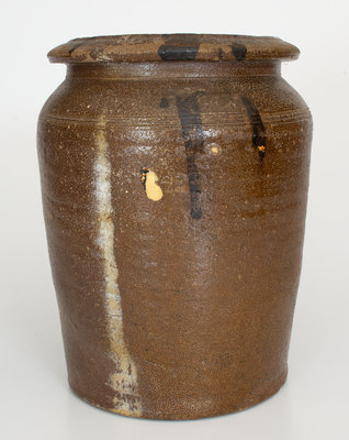 North Carolina Stoneware Jar Marked 