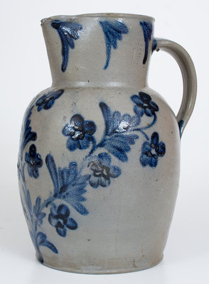 1 1/2 Gal. Baltimore, MD Stoneware Pitcher w/ Floral Decoration