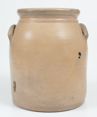 2 Gal. O. L. & A. K. BALLARD / BURLINGTON, VT Stoneware Jar w/ Floral Decoration