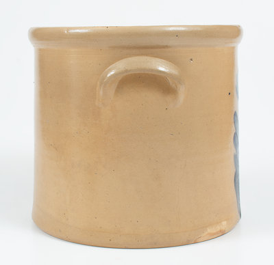 F.J. ELLIOTT & CO. / PENN YAN, N.Y. Stoneware Crock w/ Floral Decoration