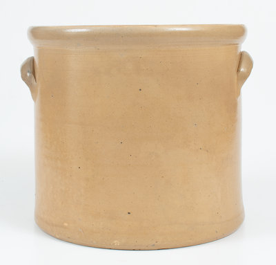 F.J. ELLIOTT & CO. / PENN YAN, N.Y. Stoneware Crock w/ Floral Decoration