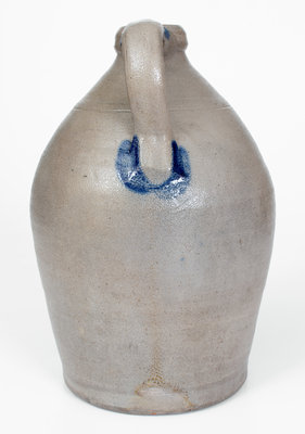 Exceptional COWDEN & WILCOX / HARRISBURG, PA Stoneware Jug w/ Unusual Floral Decoration