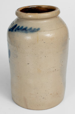 M. TYLER & CO. / ALBANY Stoneware Jar w/ Floral Decoration