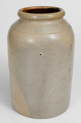 M. TYLER & CO. / ALBANY Stoneware Jar w/ Floral Decoration