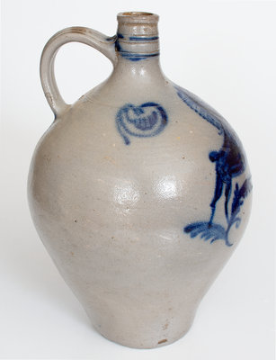 Westerwald Stoneware Jug w/ Bold Horse Decoration, 19th century