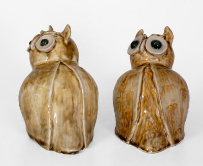 Pair of D. X. Gordy Owl Figures, Primrose, Georgia, 20th century