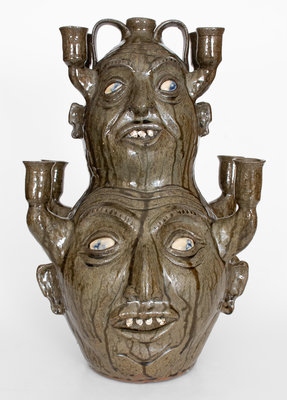 Monumental Clint Alderman Double Face Candelabra