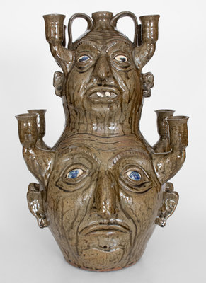 Monumental Clint Alderman Double Face Candelabra