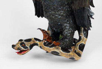 Monumental Rex Hogan Rooster and Rattlesnake Figure