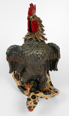 Monumental Rex Hogan Rooster and Rattlesnake Figure