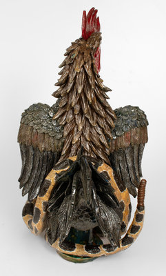 Monumental Rex Hogan Rooster and Rattlesnake Figure