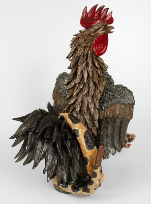 Monumental Rex Hogan Rooster and Rattlesnake Figure