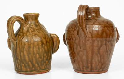 Lot of Two: Small-Sized Whelchel Meaders Face Jugs