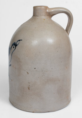 2 Gal. Stoneware Jug with Bird Decoration attrib. Fulper, Flemington, NJ