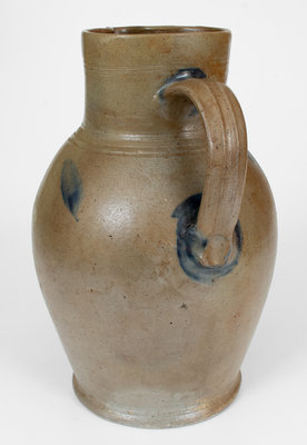 Extremely Rare attrib. Branch Green (Philadelphia) Stoneware Pitcher w/ Incised Bird Decoration