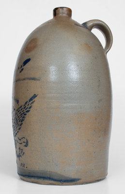 3 Gal. R. T. WILLIAMS / NEW GENEVA, PA Stoneware Eagle Jug