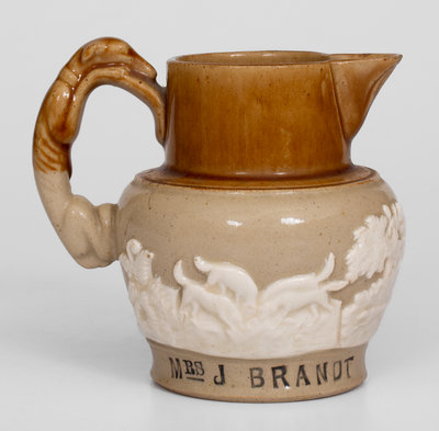 Small-Sized Hound-Handled Pitcher w/ FREEPORT, IL Presentation Inscription