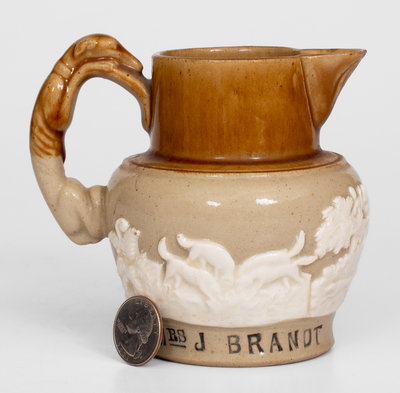 Small-Sized Hound-Handled Pitcher w/ FREEPORT, IL Presentation Inscription