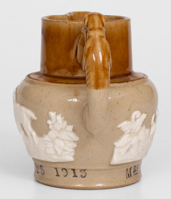 Small-Sized Hound-Handled Pitcher w/ FREEPORT, IL Presentation Inscription