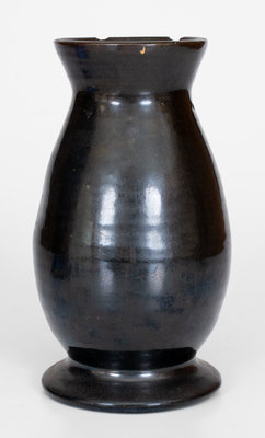 JOHN BELL (Waynesboro, PA) Black Glazed Redware Vase