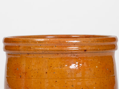Small-Sized JOHN W. BELL / Waynesboro, Pa. Redware Jar, c1880