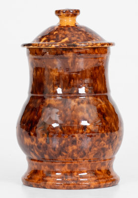 JOHN BELL (Waynesboro, Pennsylvania) Redware Lidded Ale Mug