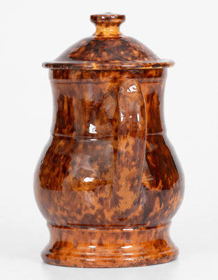 JOHN BELL (Waynesboro, Pennsylvania) Redware Lidded Ale Mug