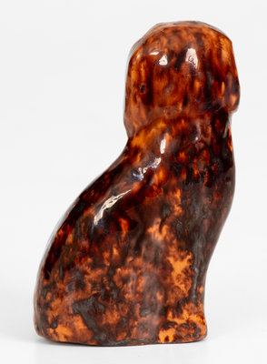 Miniature attrib. John Bell (Waynesboro, PA) Redware Figure of a Spaniel