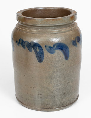 Stoneware Jar w/ Cobalt Swag Decoration, attrib. E.B. Hissong, Cassville, PA, c1850