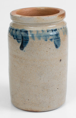 Quart-Sized Southeastern PA Stoneware Jar w/ Cobalt Swags