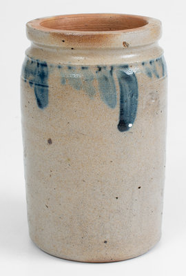 Quart-Sized Southeastern PA Stoneware Jar w/ Cobalt Swags