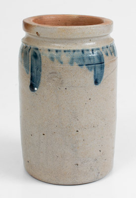 Quart-Sized Southeastern PA Stoneware Jar w/ Cobalt Swags