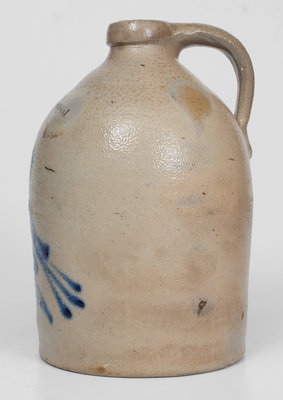 W. ROBERTS, BINGHAMTON, NY Stoneware Bird Jug, c1870