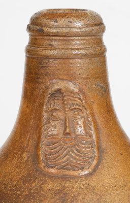 Large-Sized Stoneware Bellarmine Jug, probably Frechen, German, 16th or 17th century