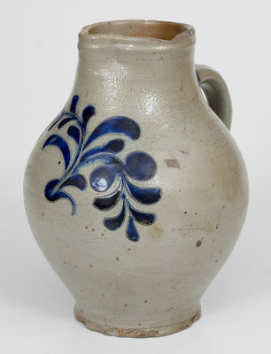 Extremely Rare and Important Incised Stoneware Pitcher, attrib. Thomas W. Commeraw, late 18th century Manhattan