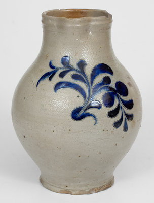 Extremely Rare and Important Incised Stoneware Pitcher, attrib. Thomas W. Commeraw, late 18th century Manhattan