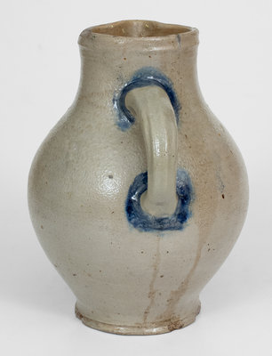 Extremely Rare and Important Incised Stoneware Pitcher, attrib. Thomas W. Commeraw, late 18th century Manhattan