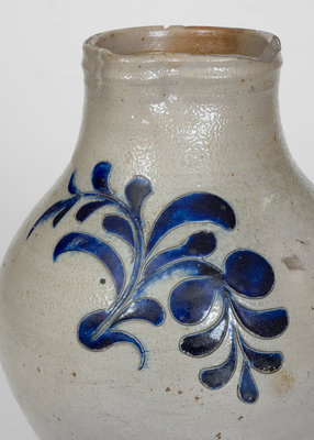 Extremely Rare and Important Incised Stoneware Pitcher, attrib. Thomas W. Commeraw, late 18th century Manhattan