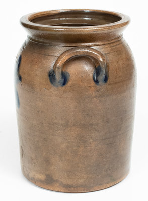 1 Gal. WM. MOYER (Harrisburg, Pennsylvania) Stoneware Jar w/ Floral Decoration